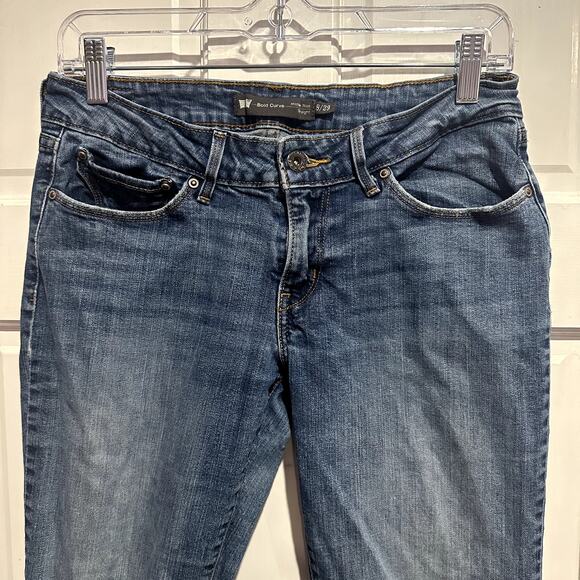 Levi’s Bold Curve Mid Rise Straight Leg Jeans Size 29 Blue - Picture 4 of 9